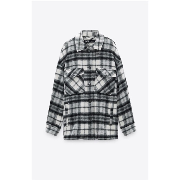 Zara Jackets & Blazers - Zara Wool Blend Plaid Over Shirt Shacket NWT